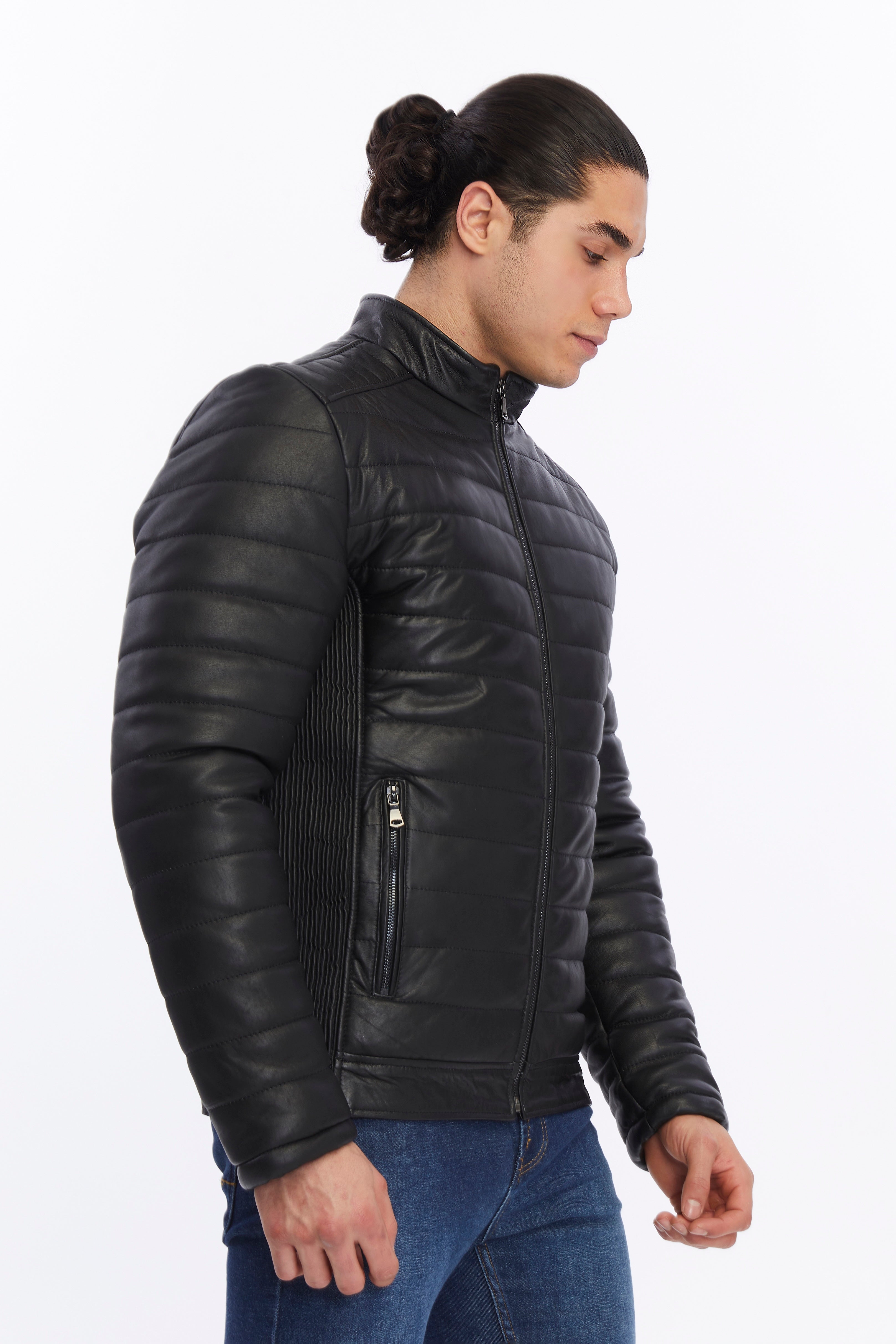 mens leather jacket black 7