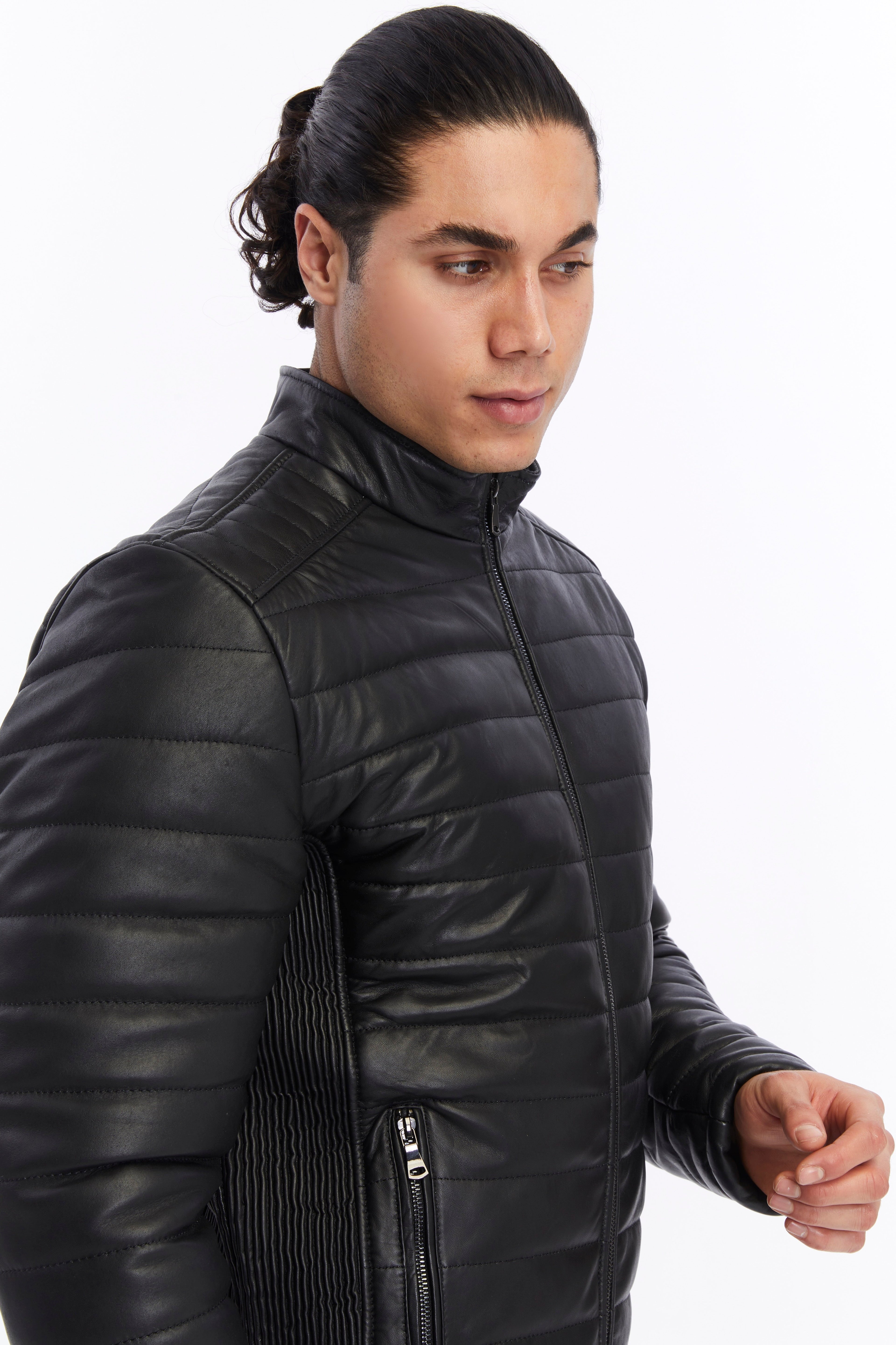 mens leather jacket black 7