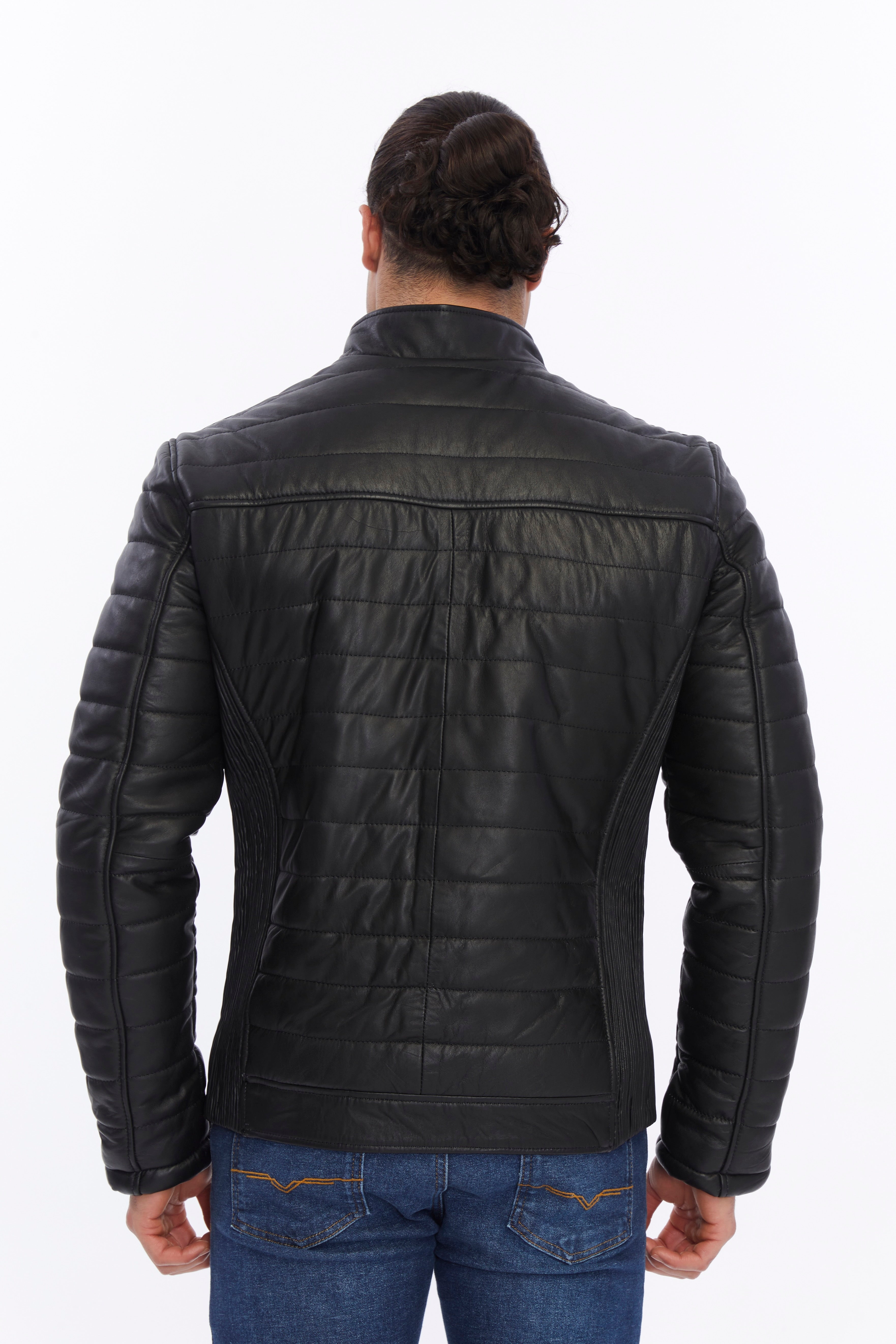 mens leather jacket black 7