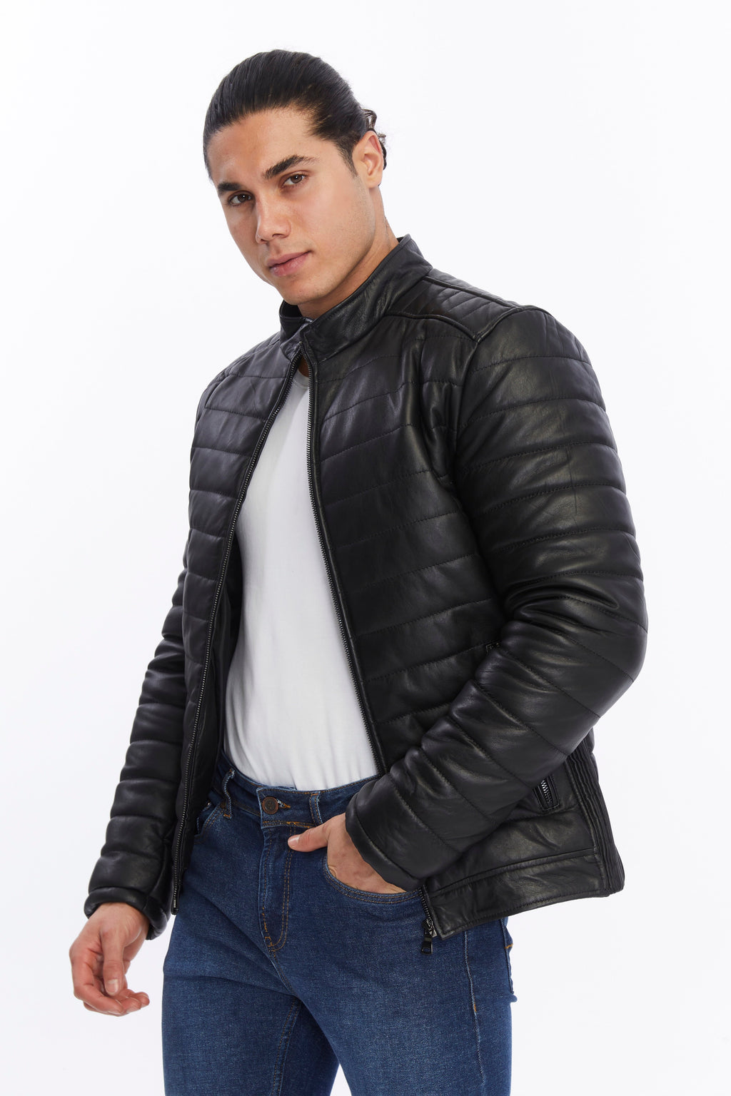 mens leather jacket black 7