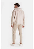 mens leather jacket elephant beige