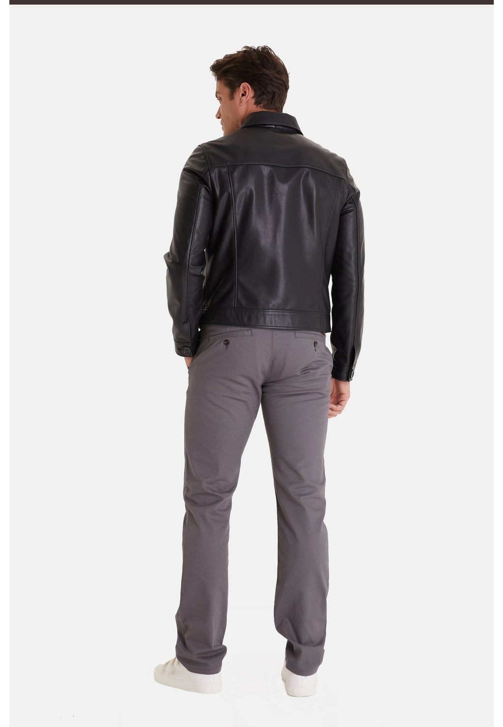 mens fashion jacket nappa black 6