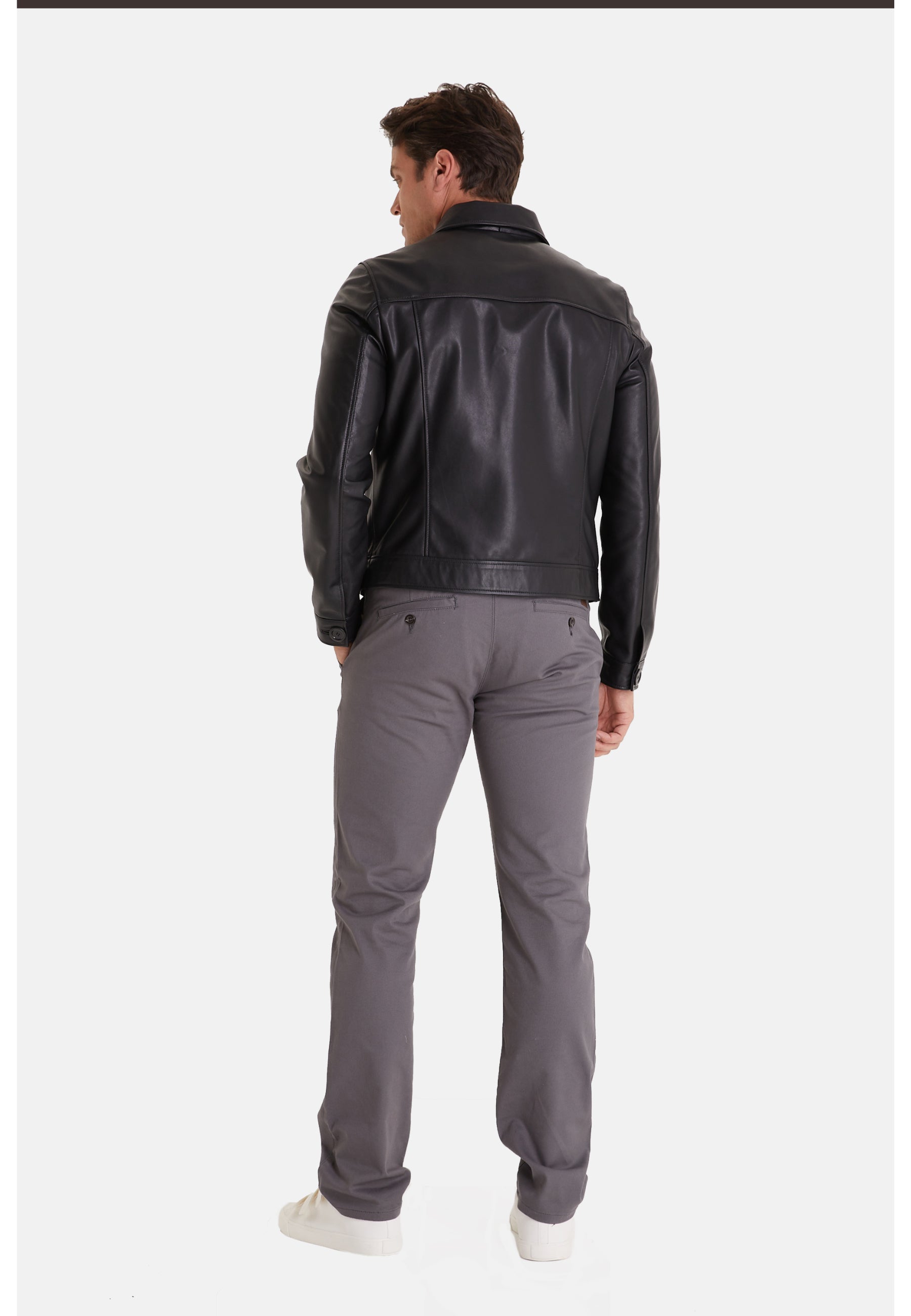mens fashion jacket nappa black 6
