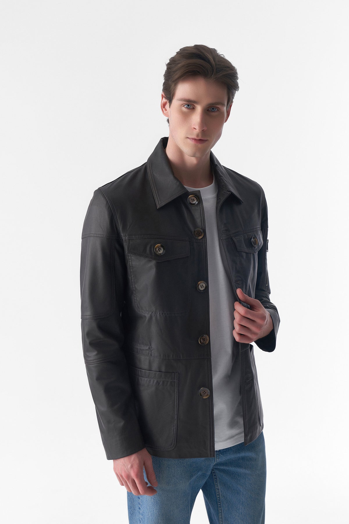 genuine leather coat