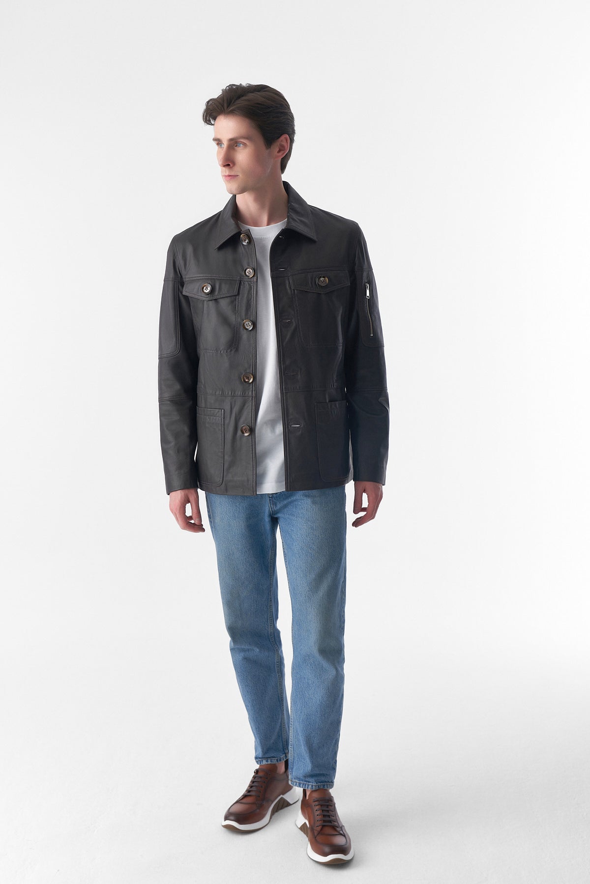 genuine leather coat
