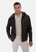 mens leather jacket nappa brown 1