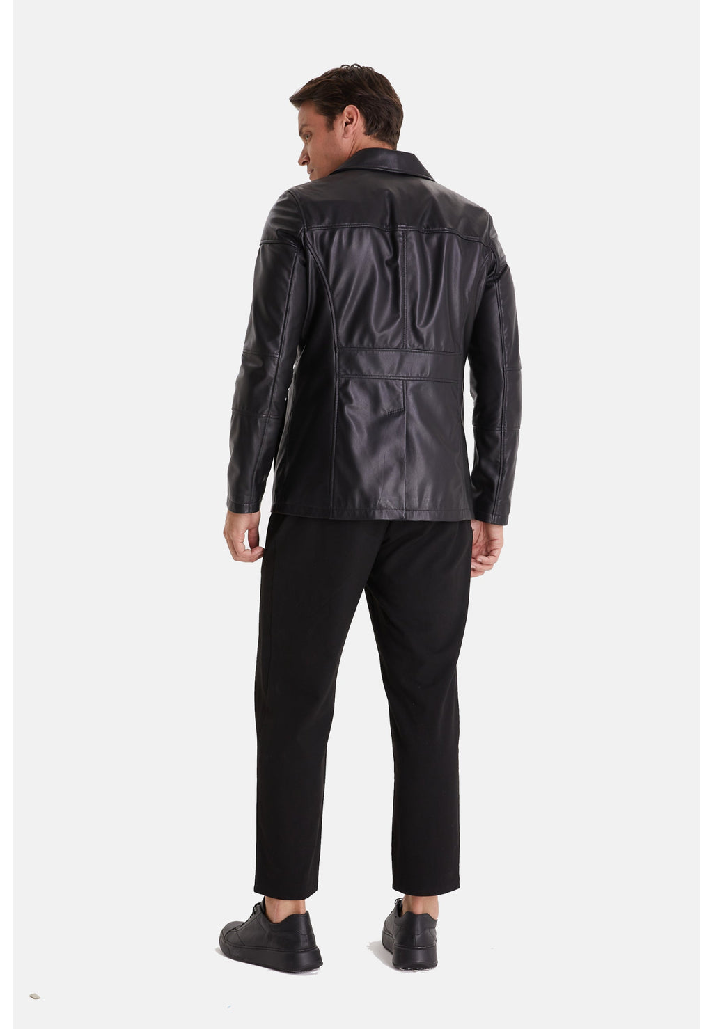 genuine leather safari black