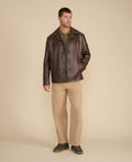 axel relaxed leather blazer