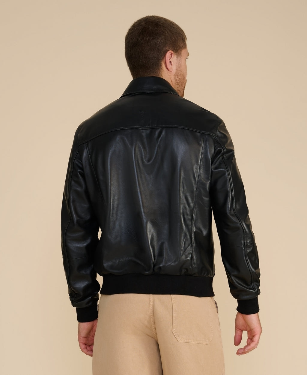 mason leather bomber jacket