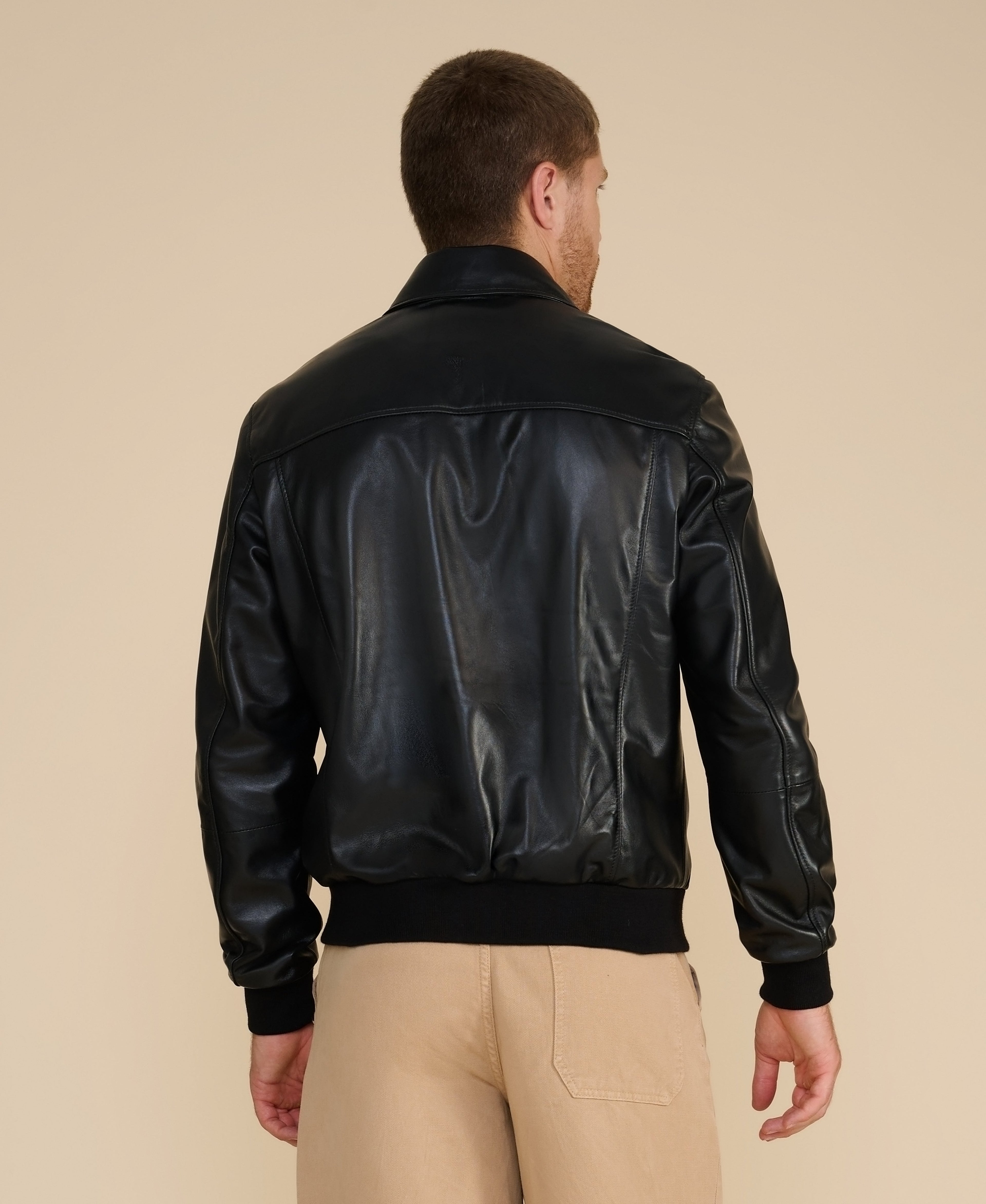 mason leather bomber jacket