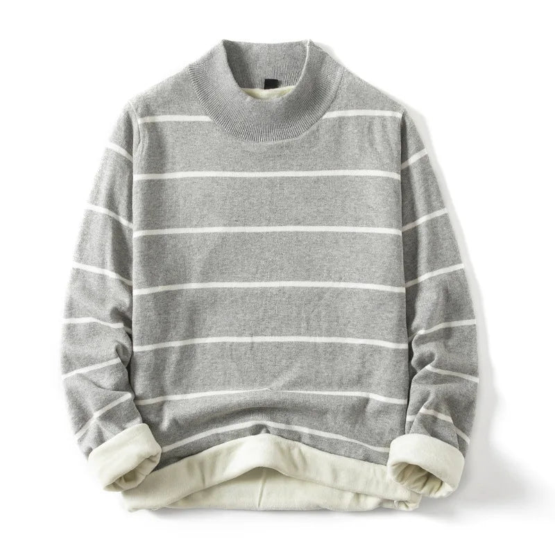 coral striped sweater