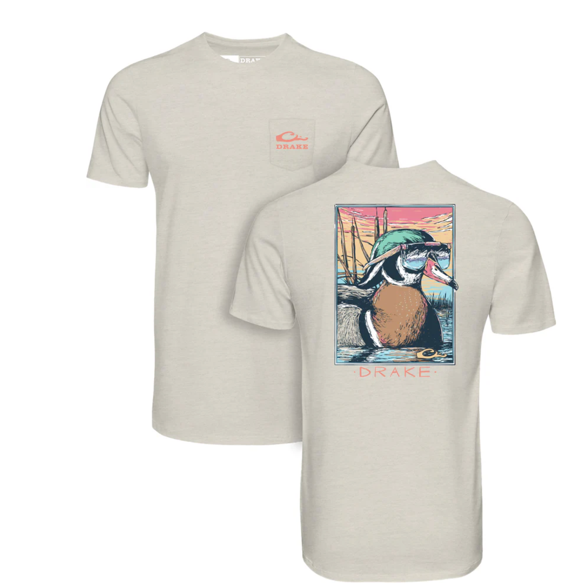 Pop Art Wood Duck Sunglasses T-Shirt