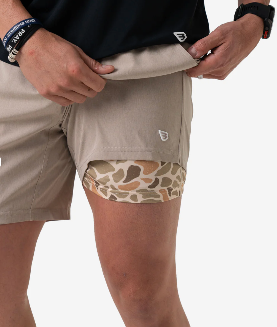 Athletic Short - Heather Khaki - Venado Camo Liner