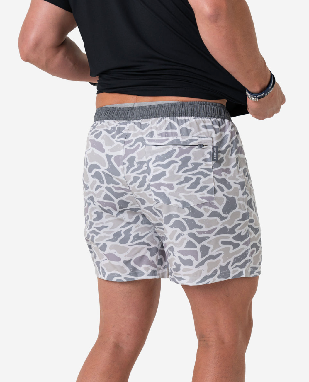 Athletic Short - White Camo - Grey Liner