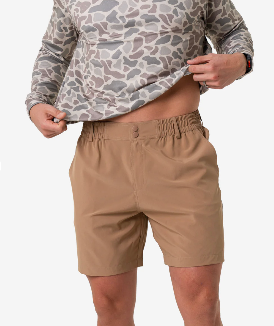 Everyday Short - Desert Tan - Flying Ducks Green Pocket