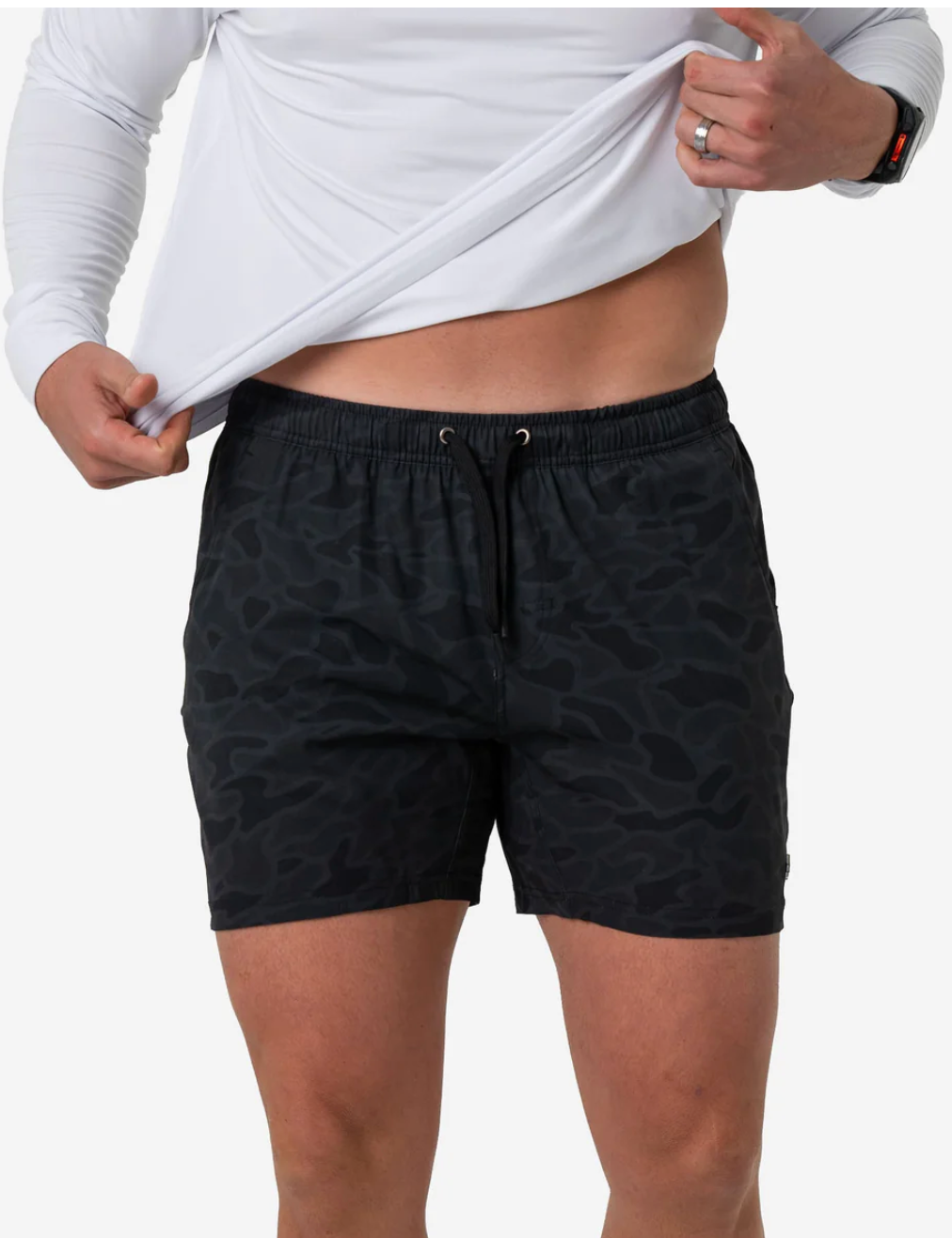 Athletic Short - Black Camo - Black Liner 7"