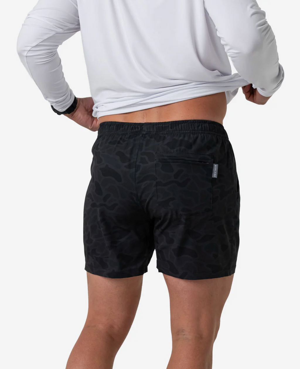 Athletic Short - Black Camo - Black Liner 7"