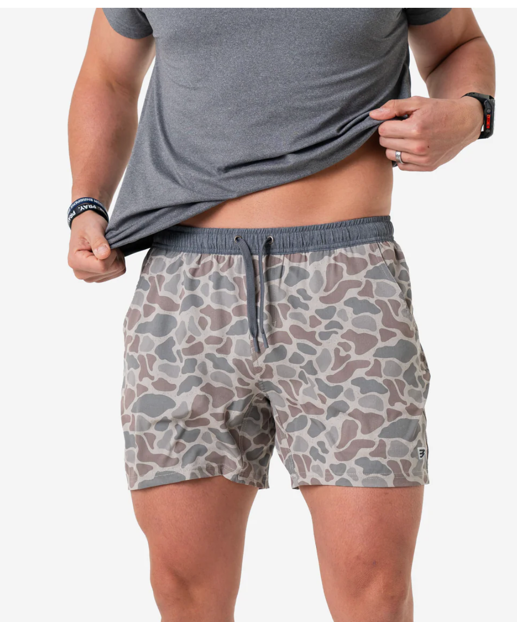 Athletic Short - Classic Deer Camo - Grey Liner