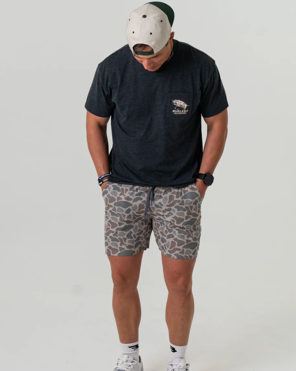 Athletic Short - Classic Deer Camo - Grey Liner
