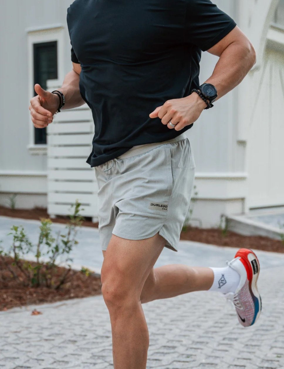 Training Short - Heather Light Grey