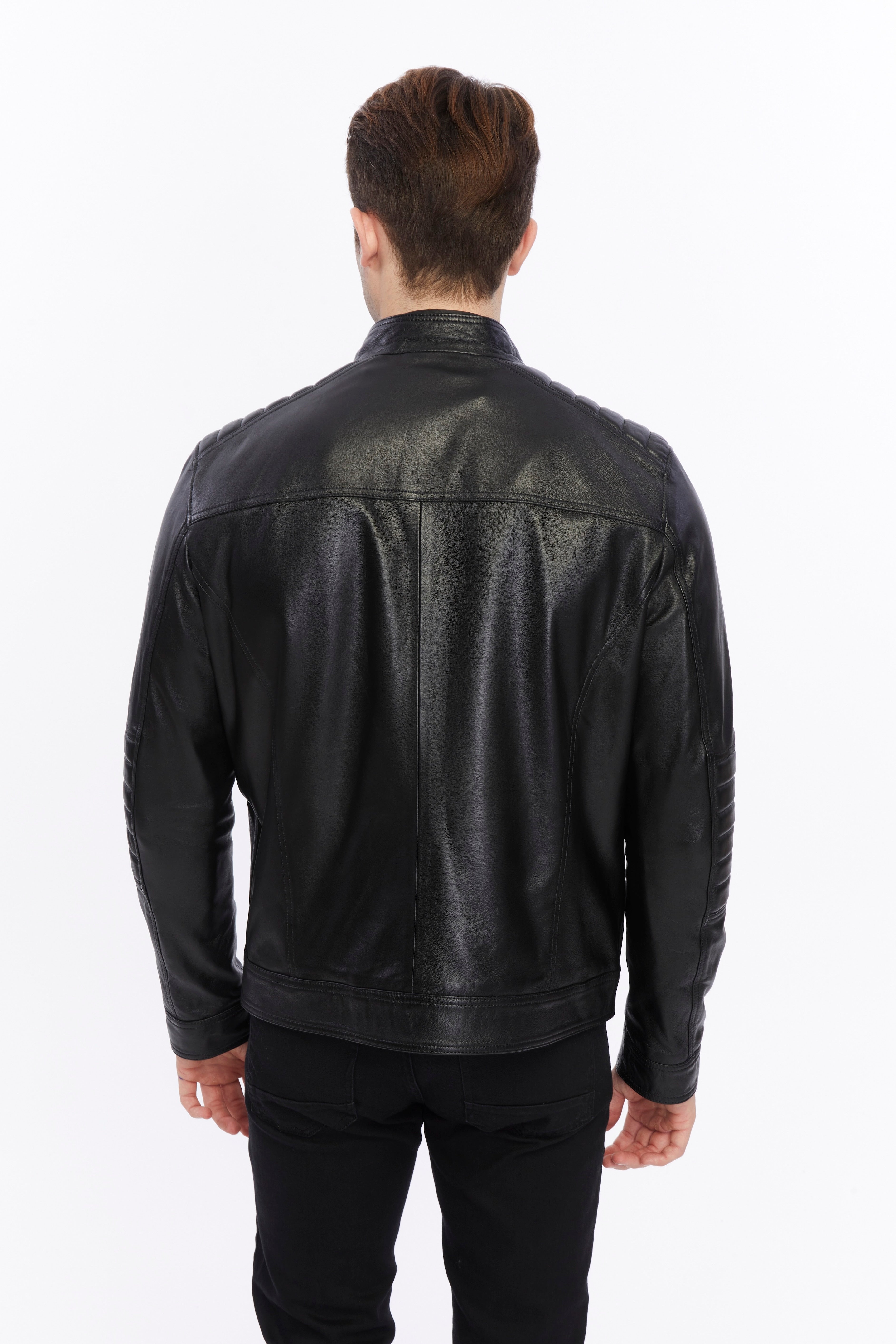 mens leather jacket black 5