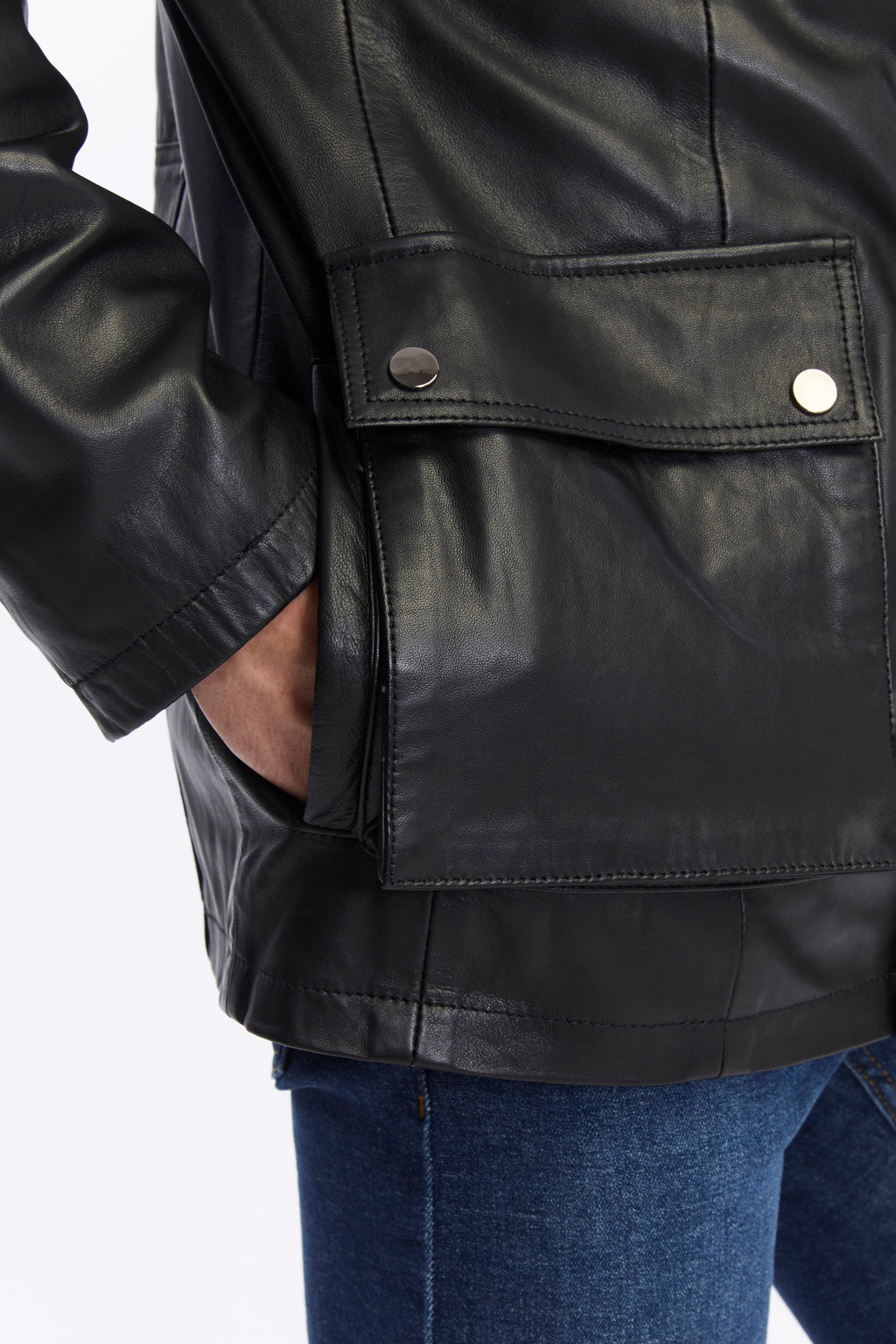 mens leather jacket black 9