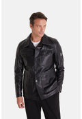 genuine leather safari black
