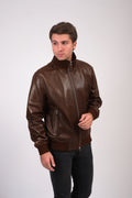 mens leather jacket brown 2